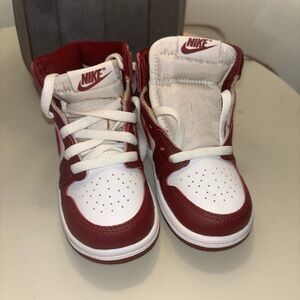 Nike Kids Burgundy and White Sneakers